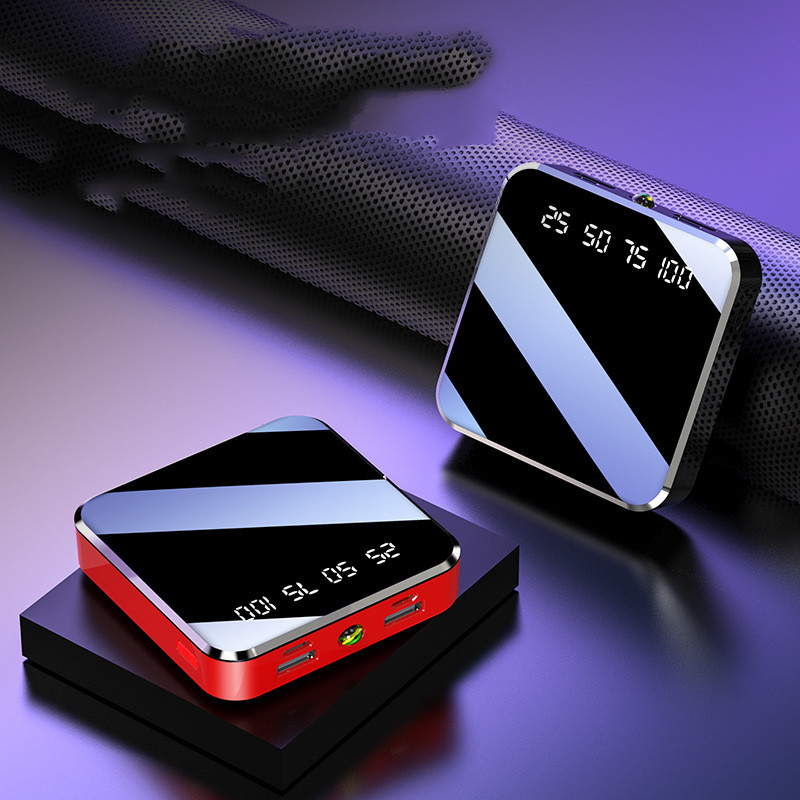 Mini Compact Mirror Power Bank 10000mAh – Slim Portable Fast Charging Battery Pack with Full Mirror Design for iPhone, Android & Devices - Image 2
