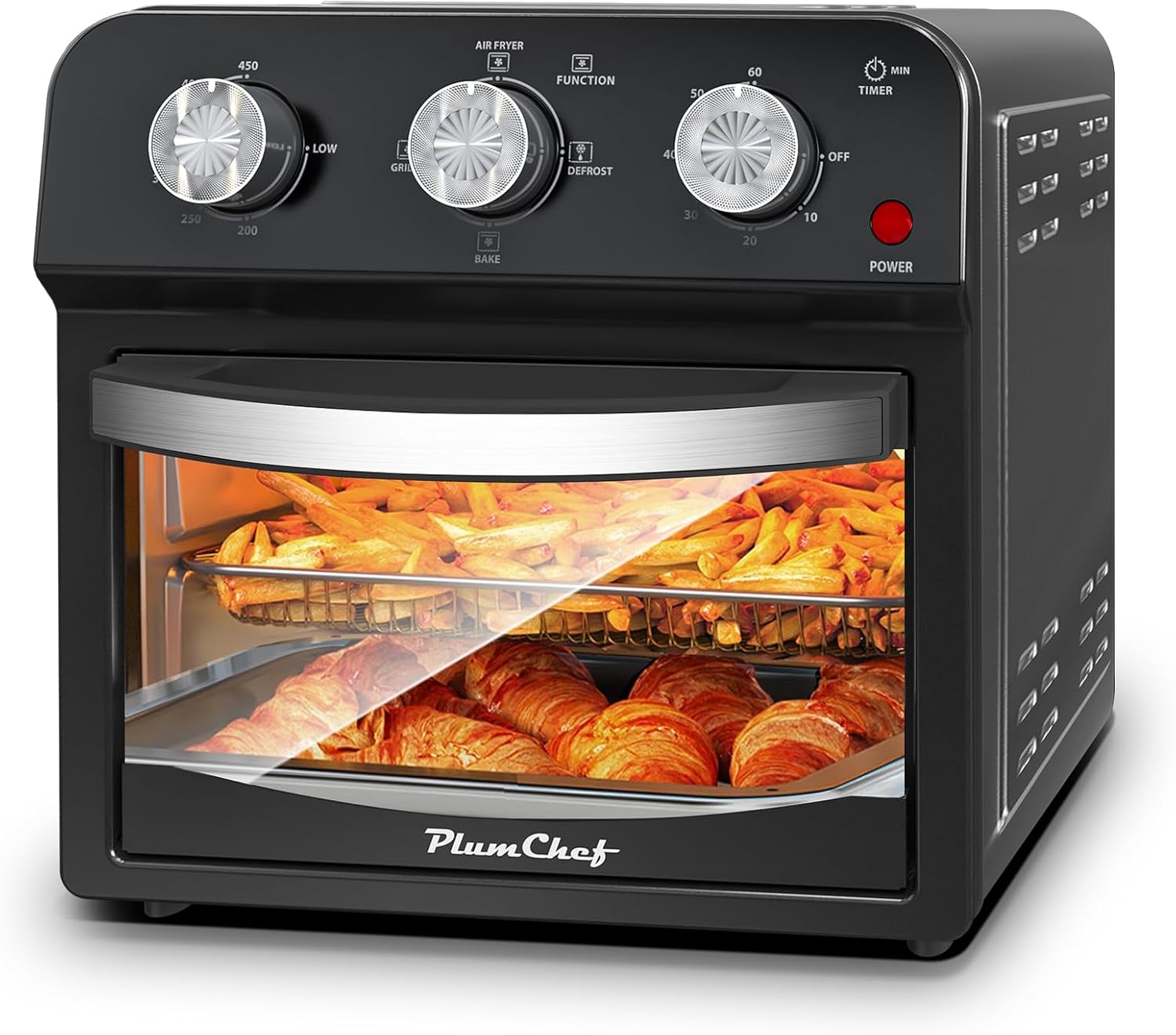 12.5QT Air Fryer | Dual Knob Control, 60‑Min Timer, Large Capacity Oil‑Free Cooker