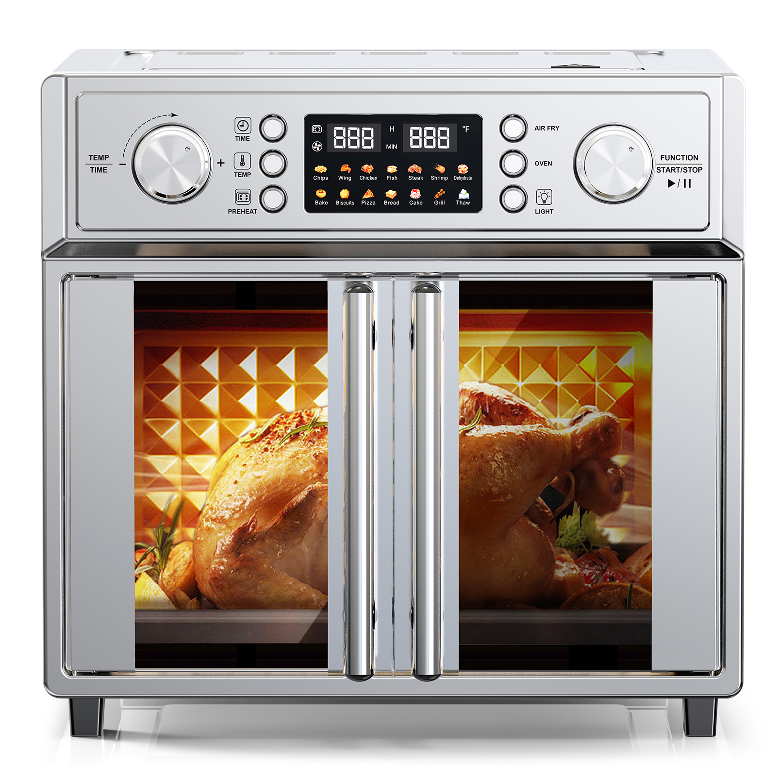 29.5QT French Door Air Fryer Toaster Oven Combo | Digital Control, 14 Presets, Stainless Steel
