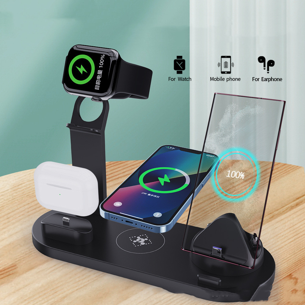 Plastic 3-in-1 Wireless Charger Stand | Fast Charging Dock for Devices