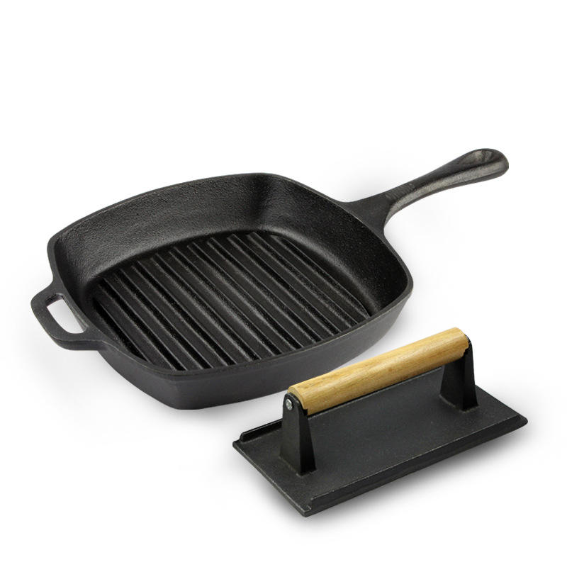 Cast Iron Skillet | Nonstick Frying Pan for Home Kitchen & Outdoor BBQ