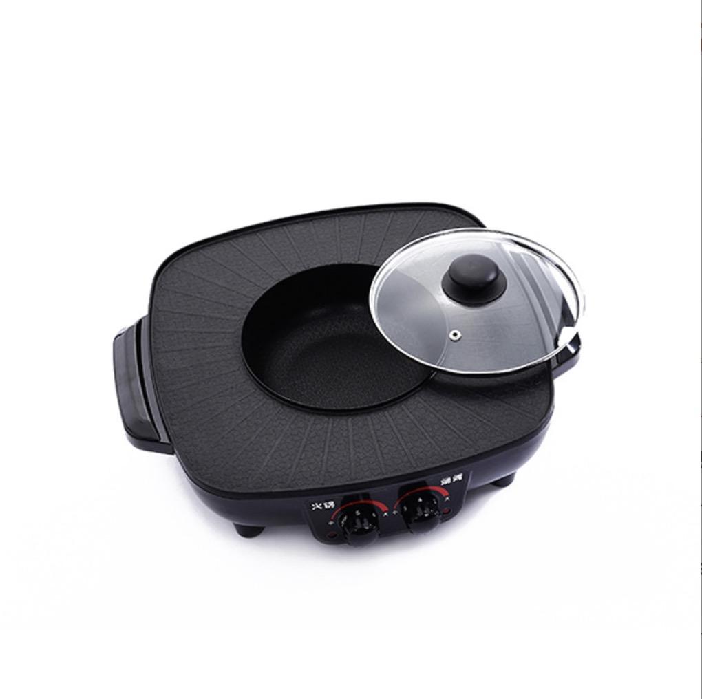 2-in-1 Electric Frying Pan & BBQ Grill | Nonstick - Image 3
