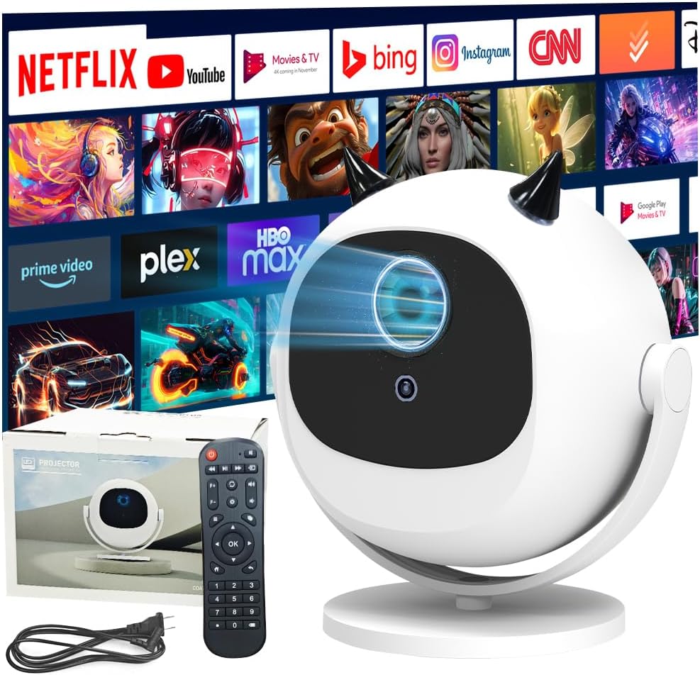 Portable Home Cinema LCD Projector 4K BL360 | Wireless LED Video Projector for Theatre & Outdoor Use