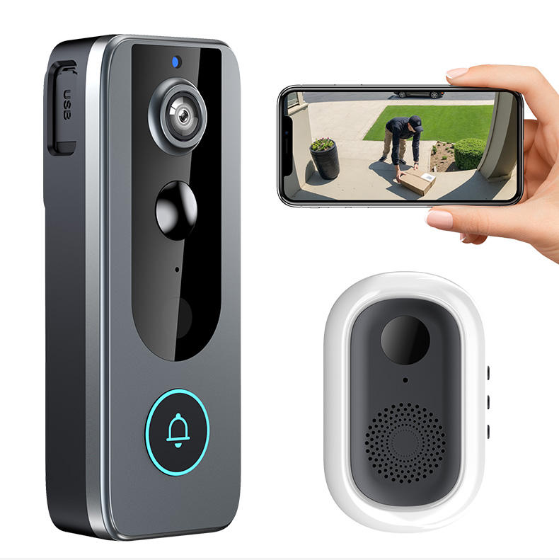 Wireless Doorbell Camera No Subscription – Tuya Smart WiFi Video Doorbell with Chime, Cloud Storage & Human Detection