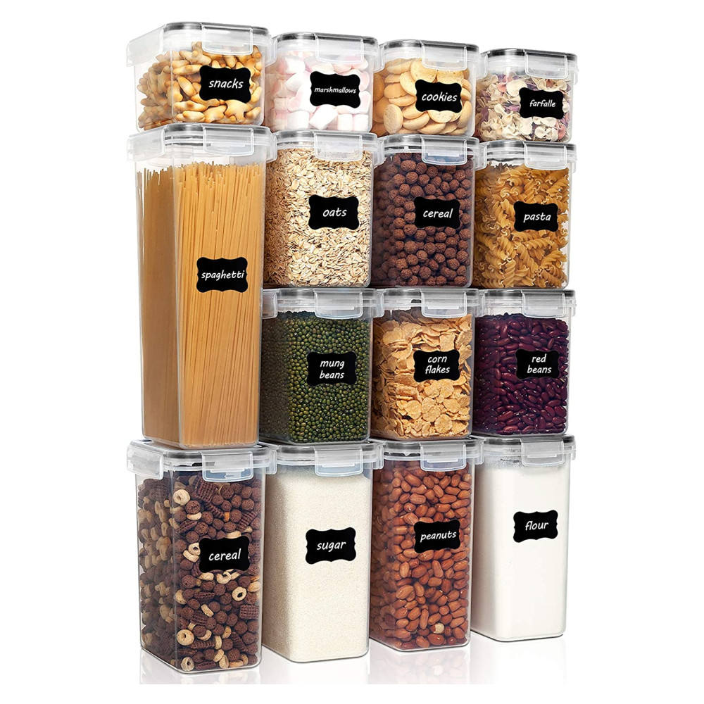15-Piece BPA-Free Food Storage Set – Multi-Size Transparent PP Containers with Lids