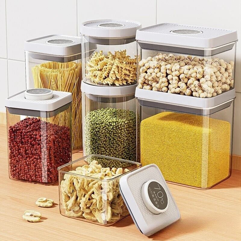 Coffee Bean Storage Jar – Sealed Transparent Kitchen Organizer for Fresh Grain & Food Storage - Image 2