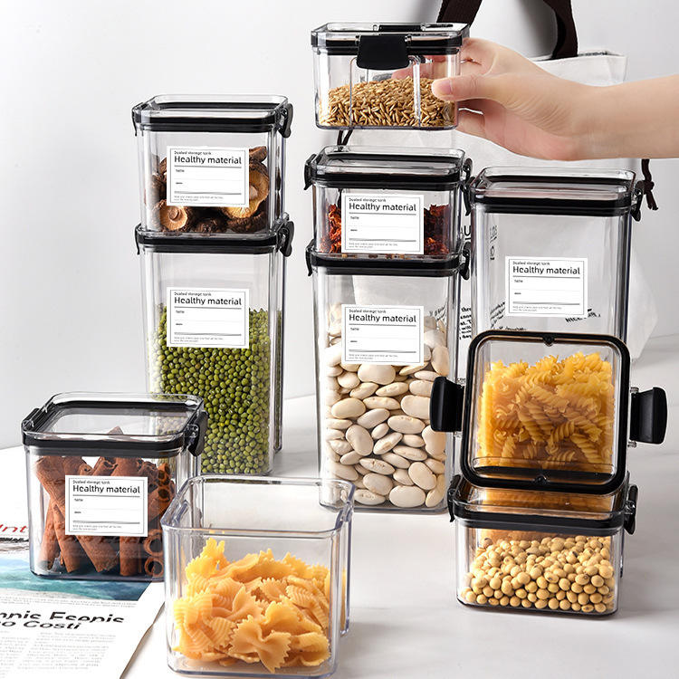 Disposable Food Storage Containers – Airtight Plastic Rice & Cereal Kitchen Dispenser Set