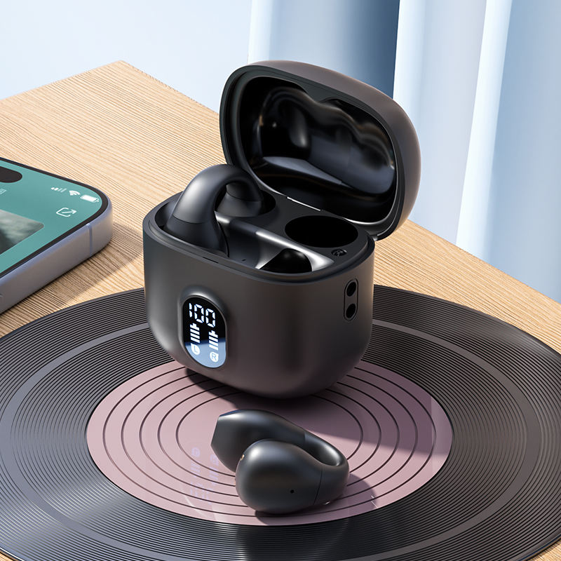 TWS Wireless Earphones – Best-Selling BT 5.4 Ear Clip Headphones with Digital Battery Display & Noise Cancelling