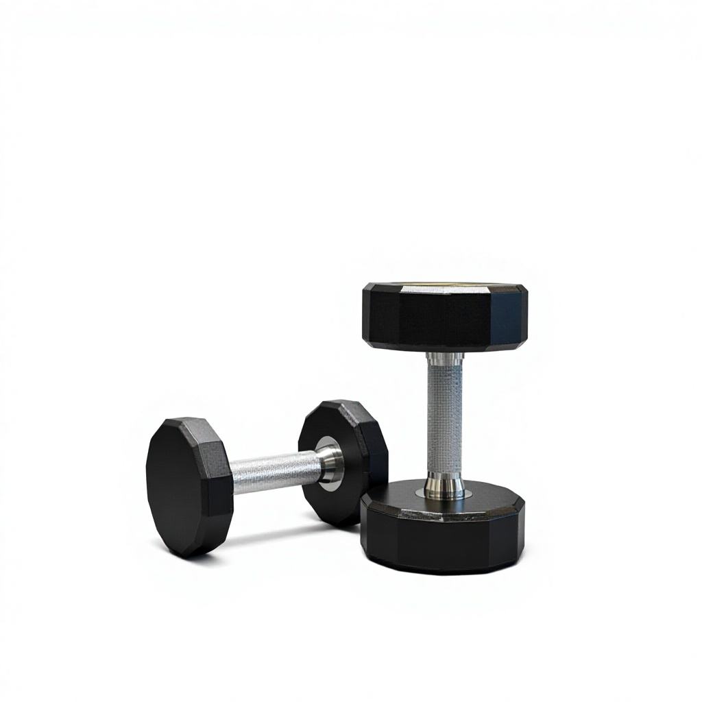 KAISHI Rubber Hex Dumbbells Portable Eco-Friendly | Anti-Slip Handle Free Weights for Home Gym Full Body Workout