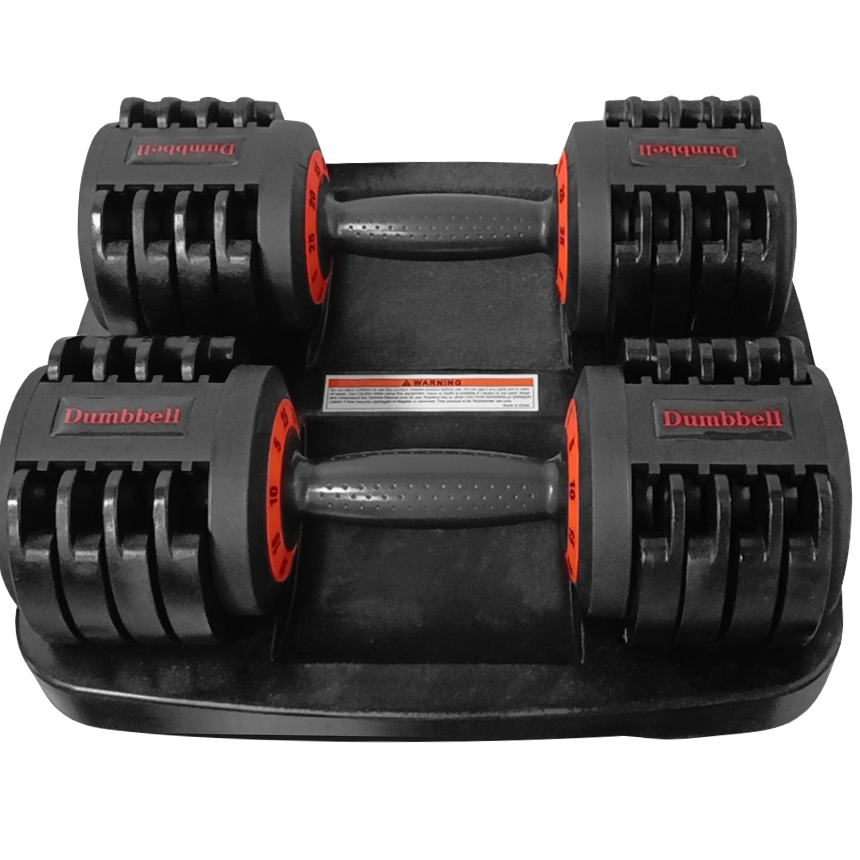 14.5LB (6.5KG) Adjustable Dumbbell Set Wholesale | Black Auto Adjustable Double Seater Gym Weight Trainer for Home Fitness