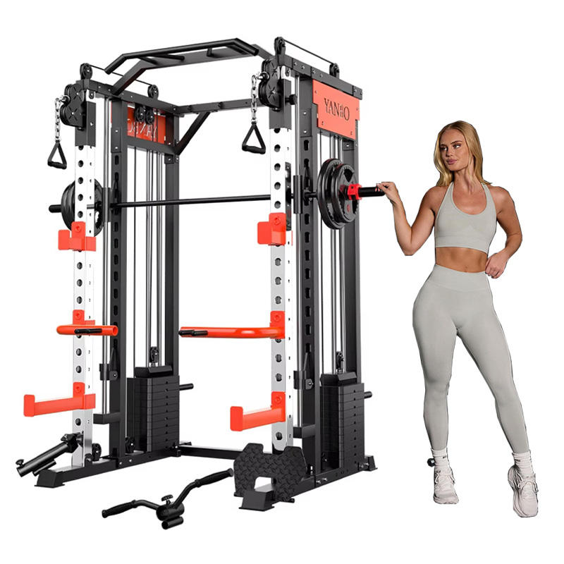Multi-Functional Smith Machine with Weight Stacks – All-in-One Squat Rack Gym Equipment for Home & Commercial Fitness