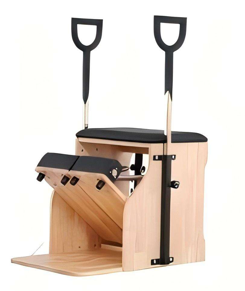 MJD-W18 Pilates Combo Chair – Oak Maple Wood Wunda Chair for Balanced Body Fitness, Core Training & Pilates Studio Equipment