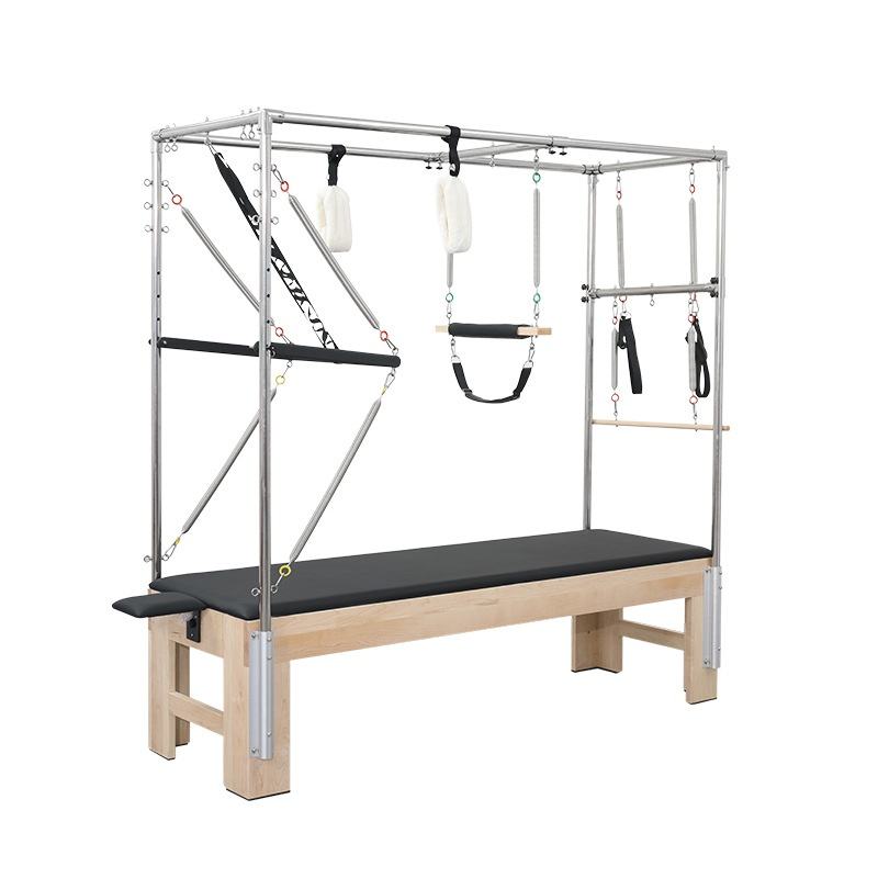 Pilates 5-Piece Set Cadillac Reformer Bed – Large Yoga Body Shaping Training Equipment with Ladder Barrel, Core Bed & Maple Rubber Wood Frame