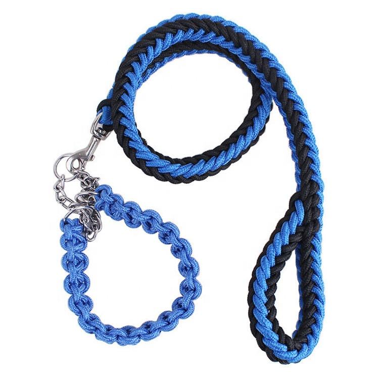 Braided Paracord Dog Rope Leash – Slip Lead Dog Leash and Collar Set (2-in-1) - Image 3