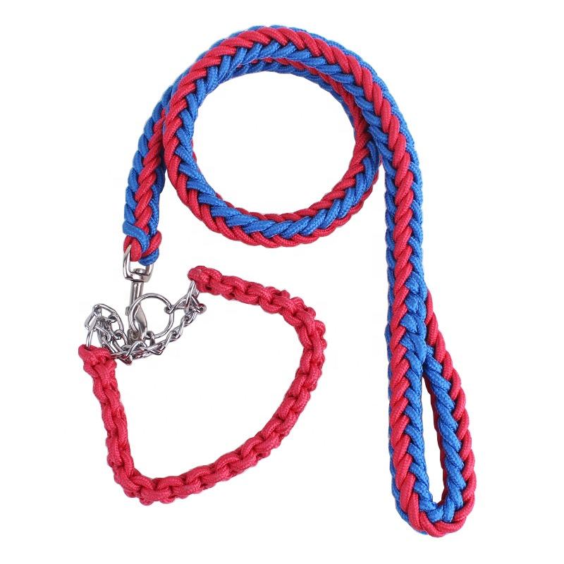 Braided Paracord Dog Rope Leash – Slip Lead Dog Leash and Collar Set (2-in-1) - Image 4