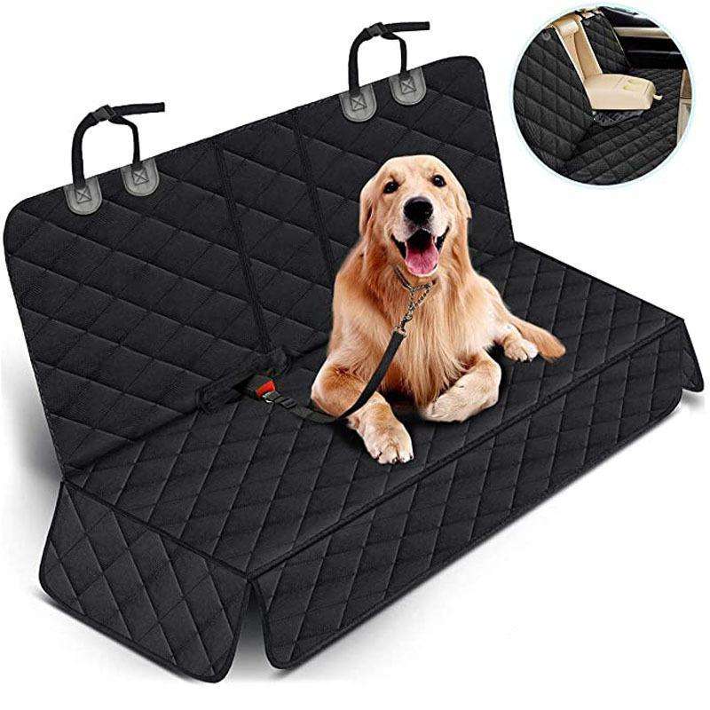 Waterproof Dirt-Proof Eco-Friendly Washable Pet Car Rear Seat Cover – Thick Anti-Slip Seat Cushion for Dogs – Solid Pattern Oxford