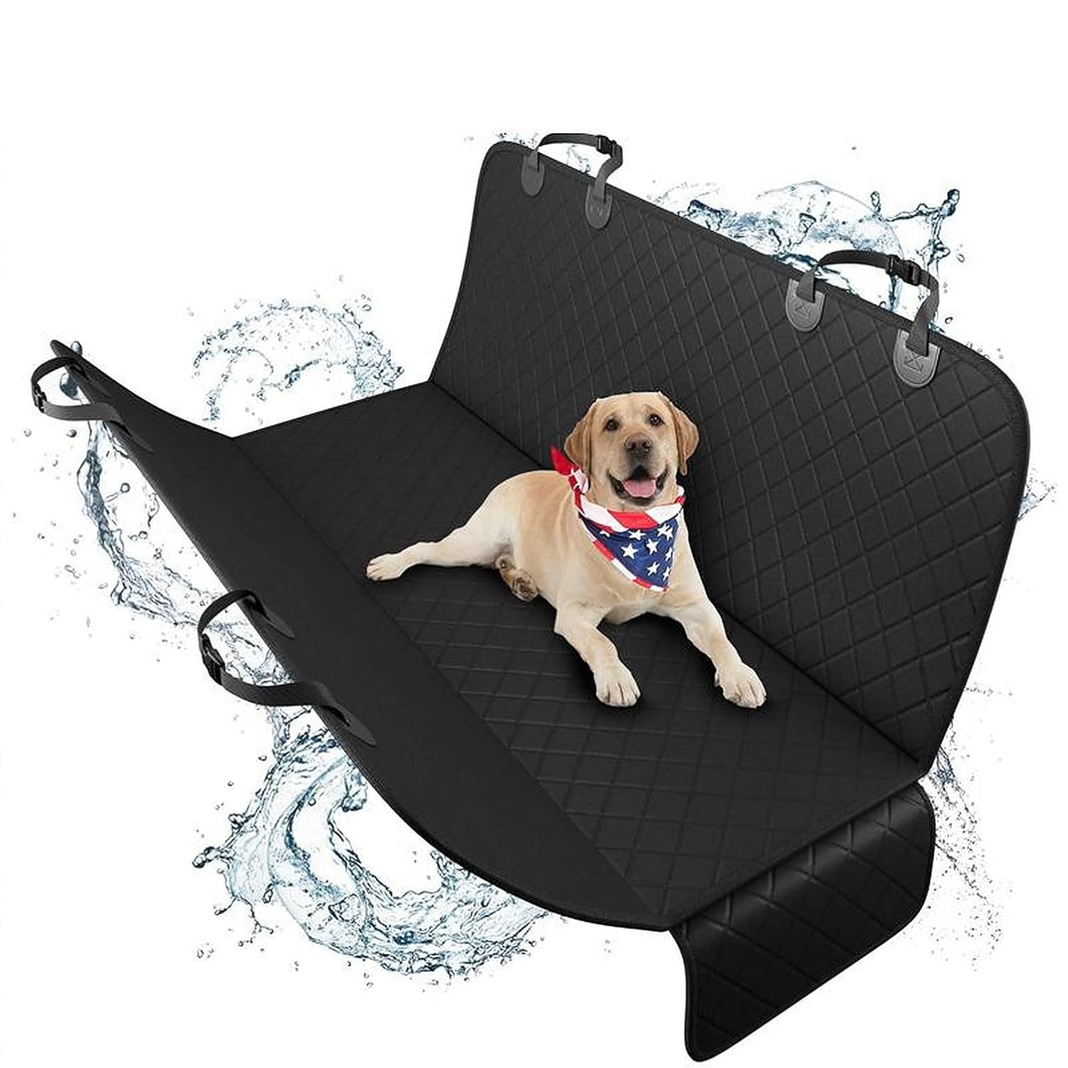 Dog Car Seat Cover for Back Seat for Cars, SUVs & Trucks – Durable Car Cover Protector for Dogs – Non-Slip Backseat Dog Hammock