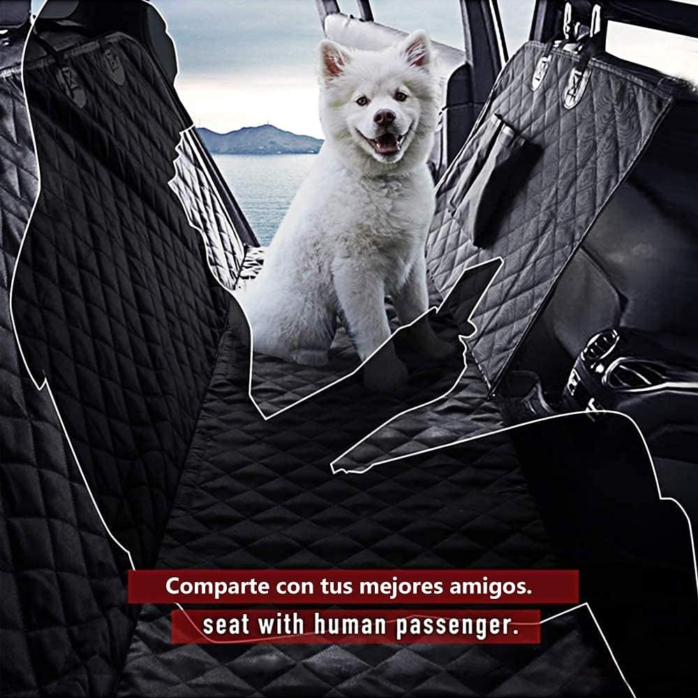 Waterproof Pet Car Back Seat Cover Protector – Universal Fit Non-Slip Dog Travel Mat with Zipper and Seat Anchor - Image 5