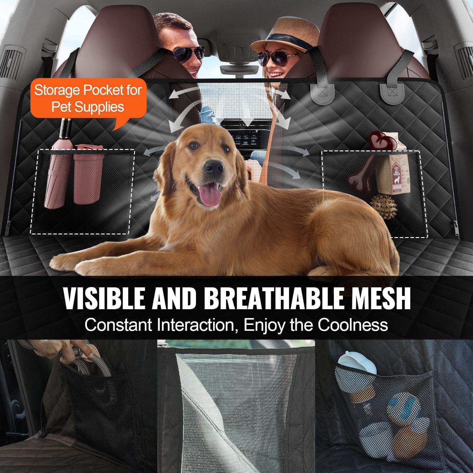 Waterproof 600D Pet Backseat Car Seat Cover for Dogs – 52" x 24.8" Size for Cars - Image 5