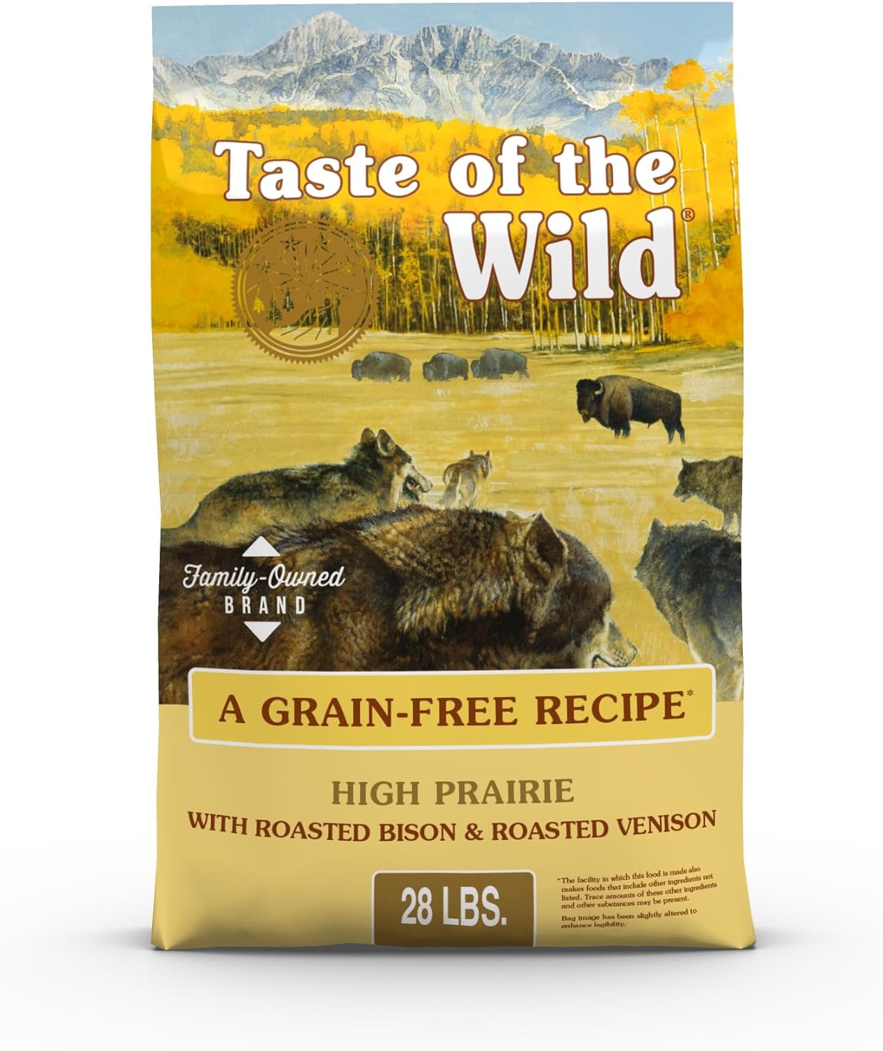Taste of the Wild High Prairie Grain-Free Dog Food – Roasted Bison & Venison – 28 lb