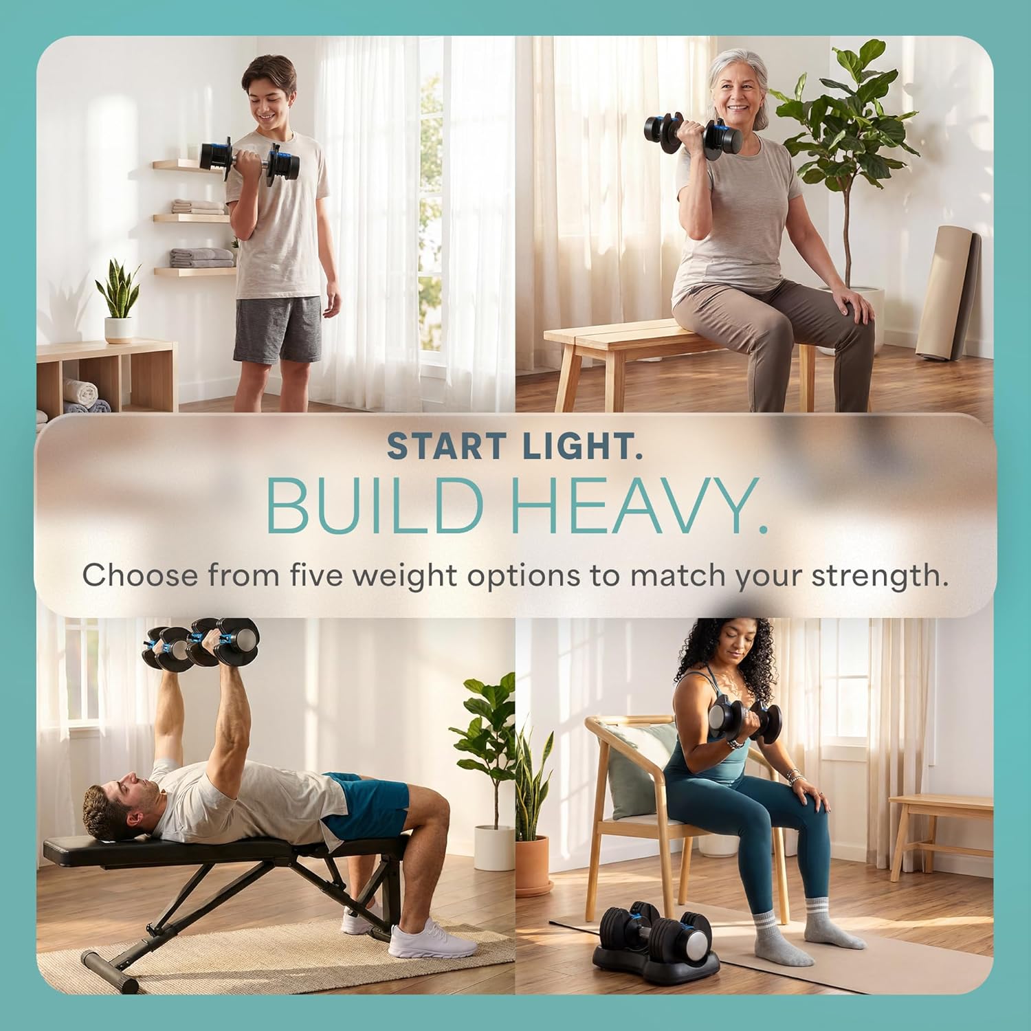 Adjustable Dumbbells Set – Quick Adjustment, Anti-Slip Handle – Space Saving Strength Training for Home Gym - Image 4