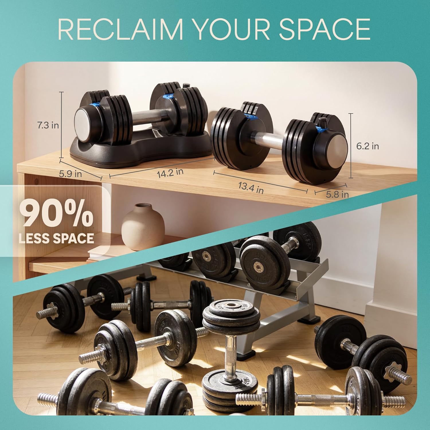 Adjustable Dumbbells Set – Quick Adjustment, Anti-Slip Handle – Space Saving Strength Training for Home Gym - Image 5