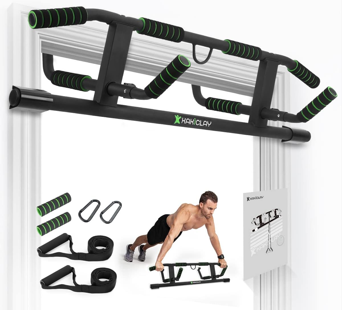 2026 Upgrade Multi-Grip Pull Up Bar – Smart Larger Hooks Technology – USA Original Patent – Designed, Shipped & Warranty