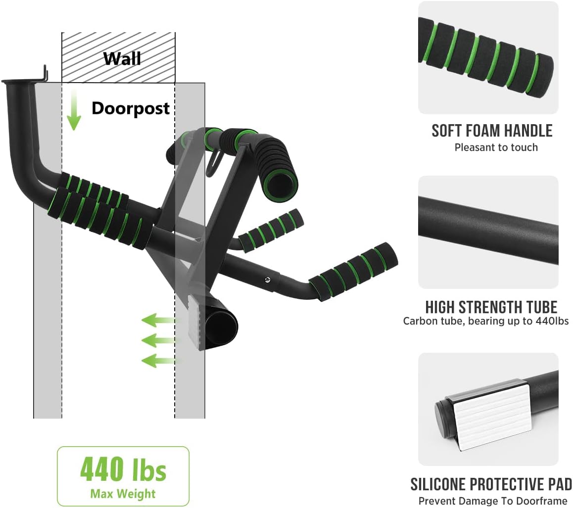 2026 Upgrade Multi-Grip Pull Up Bar – Smart Larger Hooks Technology – USA Original Patent – Designed, Shipped & Warranty - Image 3