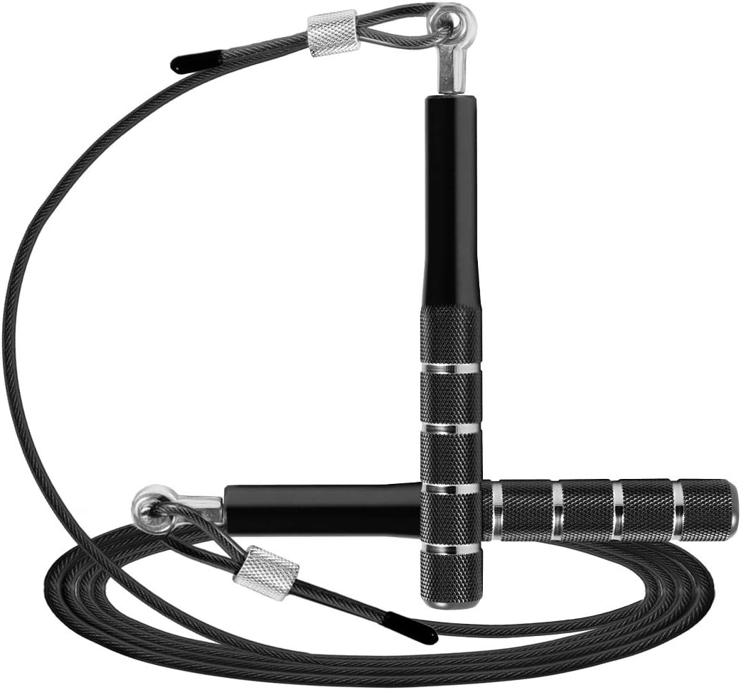 Jump Rope – Speed Jumping Rope for Training & Fitness Exercise – Adjustable Adults Workout Skipping Rope for Men, Women, Kids & Girls