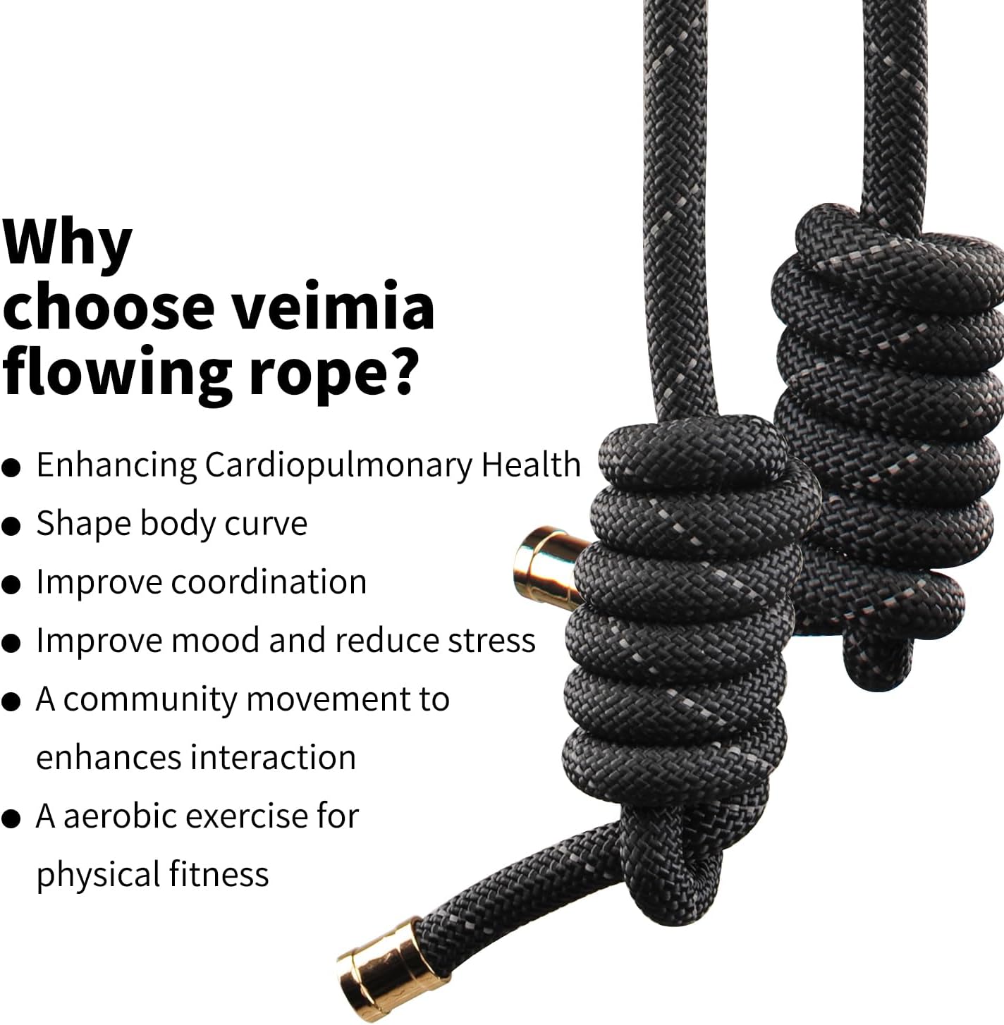 Flow Rope for Fitness – High Performance Double Woven Workout Rope – Adjustable Flow Jump Rope for Men & Women – Indoor Outdoor Cardio Exercise – Beginner Friendly - Image 2