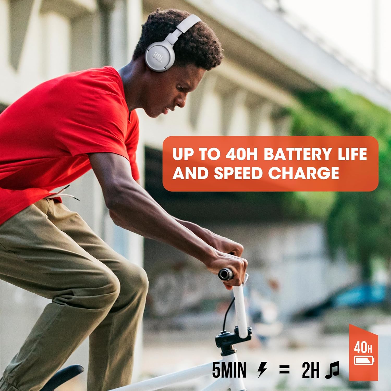 JBL Tune 510BT – Bluetooth Headphones with Up to 40 Hours Battery – Microphone for Calls – Foldable & Comfortable – Android & iOS Compatible – Black - Image 3
