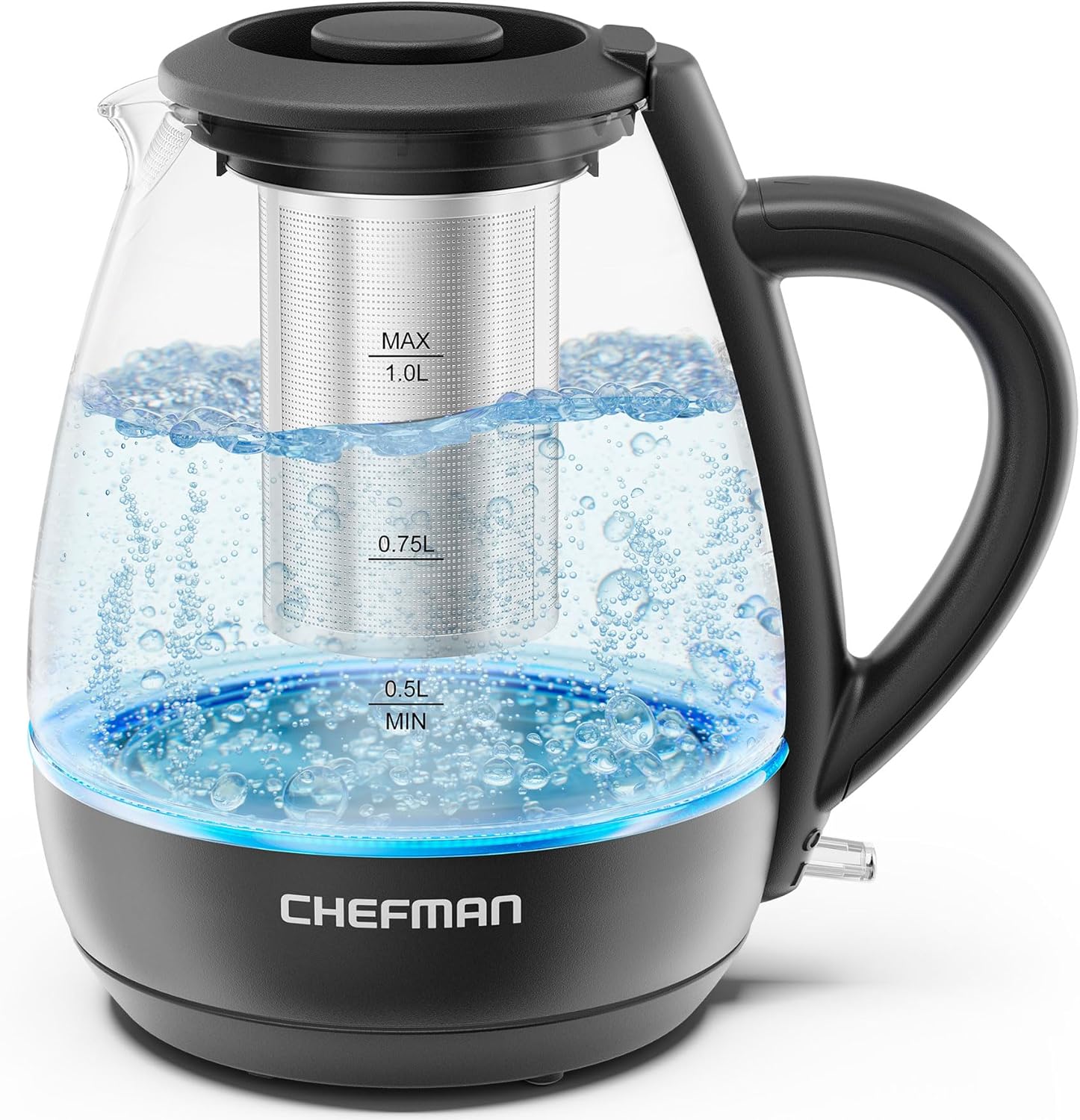 Electric Kettle with Tea Infuser – Compact 1L (4 Cups) – 1500W Fast Boil – Removable Lid – Boil Dry Protection – BPA Free – Small Electric Tea Kettle - Buy Online USA | SimraCart