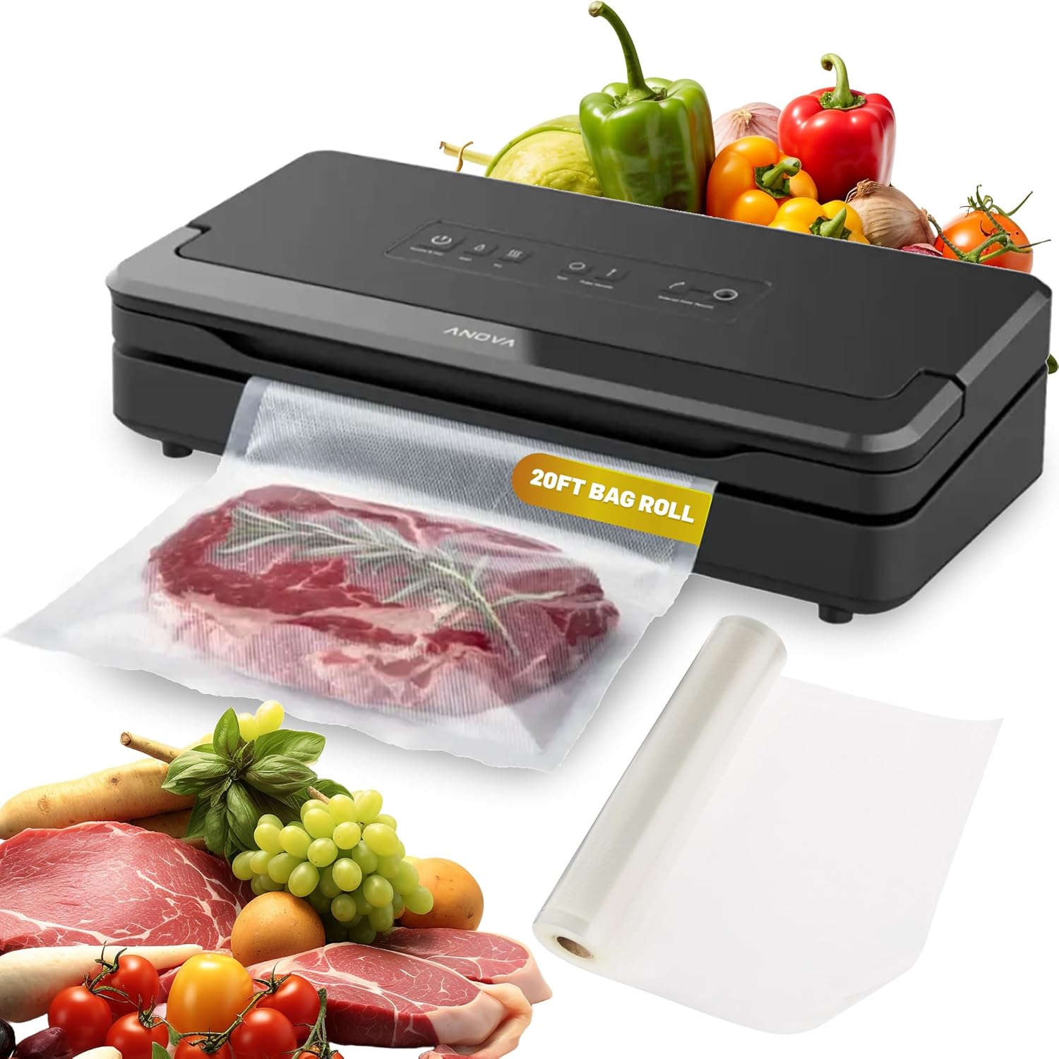 Precision Vacuum Sealer Pro – Includes Large 19ft Bag Roll – Wet & Dry Dual Modes – Sous Vide & Long Term Storage – 2 Year Warranty - Buy Online at SimraCart