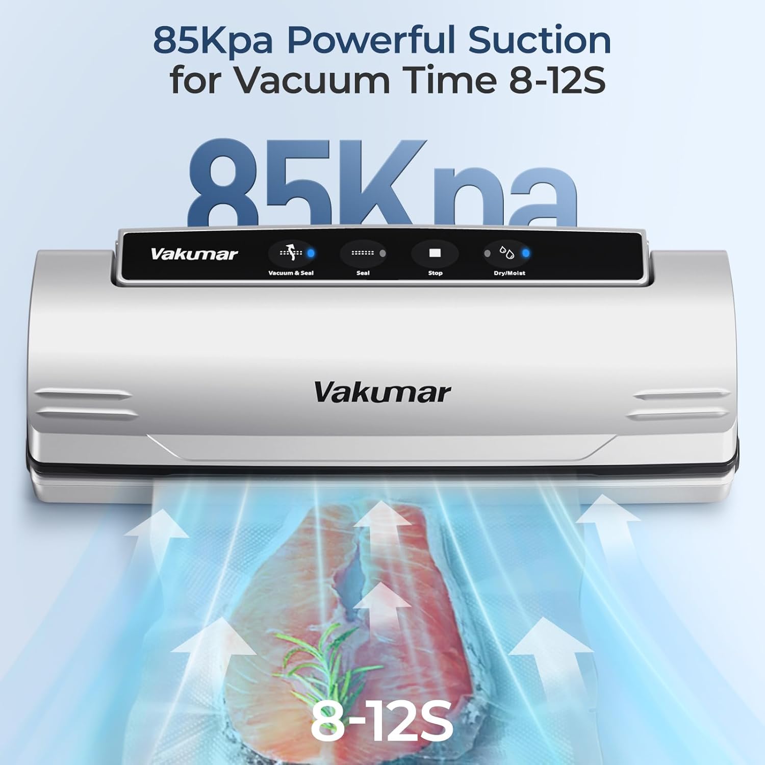 Upgraded 8-in-1 Vacuum Sealer Machine – Powerful Suction with Dry & Moist Modes – Sous Vide Compatible – Includes Car Charger for Road Trips & RV - Image 3