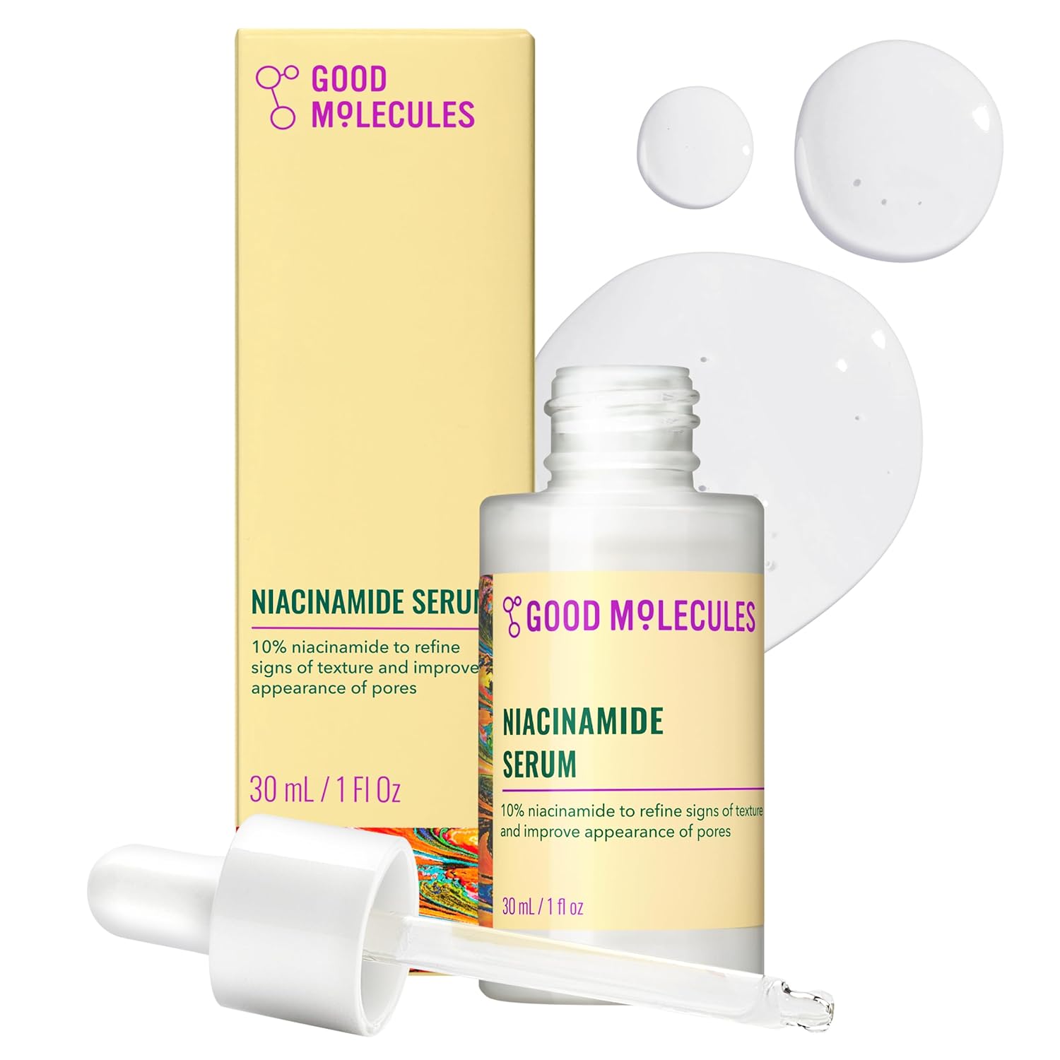 Good Molecules Niacinamide Serum – 10% Niacinamide to Target Blemishes, Nourishment, and Skin Tone – Ultra Hydrating Serum and Brightening Skin Care for Face - Buy Online at SimraCart
