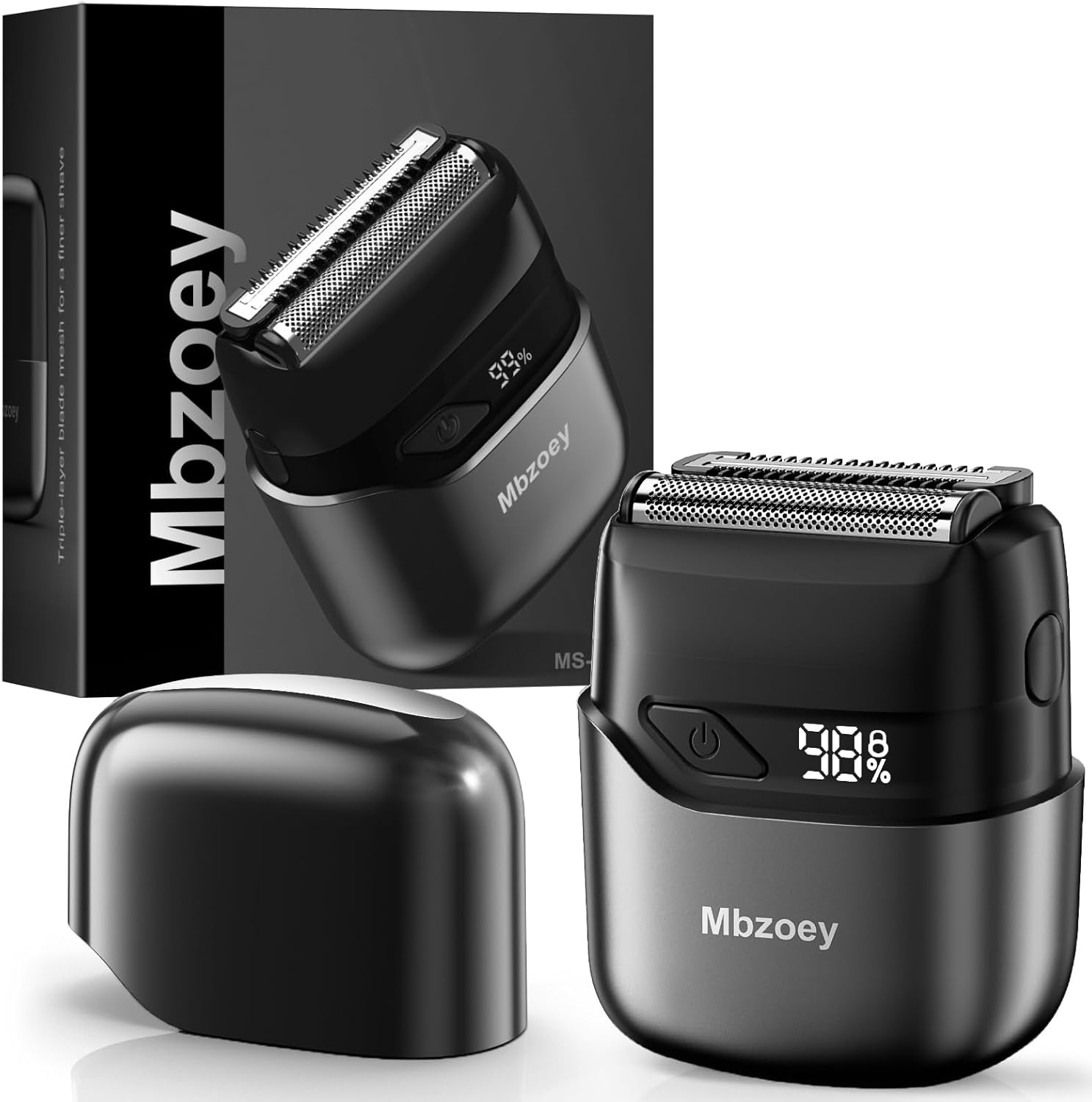 Mbzoey Electric Foil Shavers for Men – Mini Electric Razor for Face – IPX7 Waterproof Cordless Razor with LED Display and Fast Charge – Micro Comb Technology and Precision Blades - Buy Online at SimraCart
