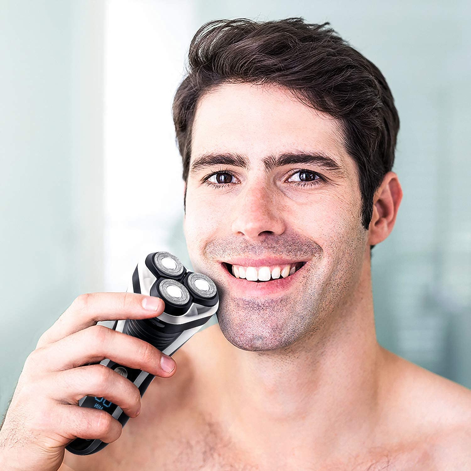 Hatteker Electric Shaver – Rotary Razor for Men – Cordless Beard Trimmer with Pop Up Trimmer – Waterproof - Image 3