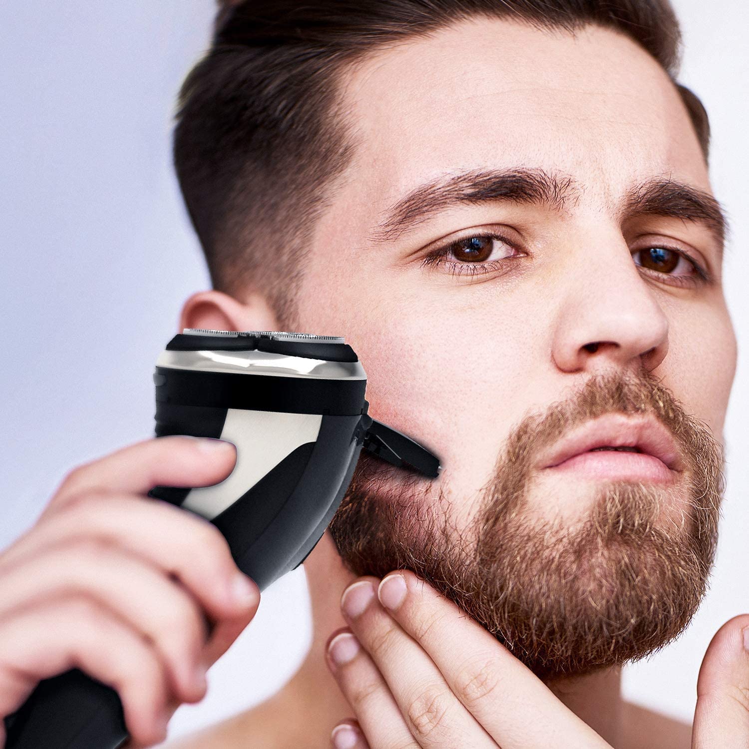 Hatteker Electric Shaver – Rotary Razor for Men – Cordless Beard Trimmer with Pop Up Trimmer – Waterproof - Image 4