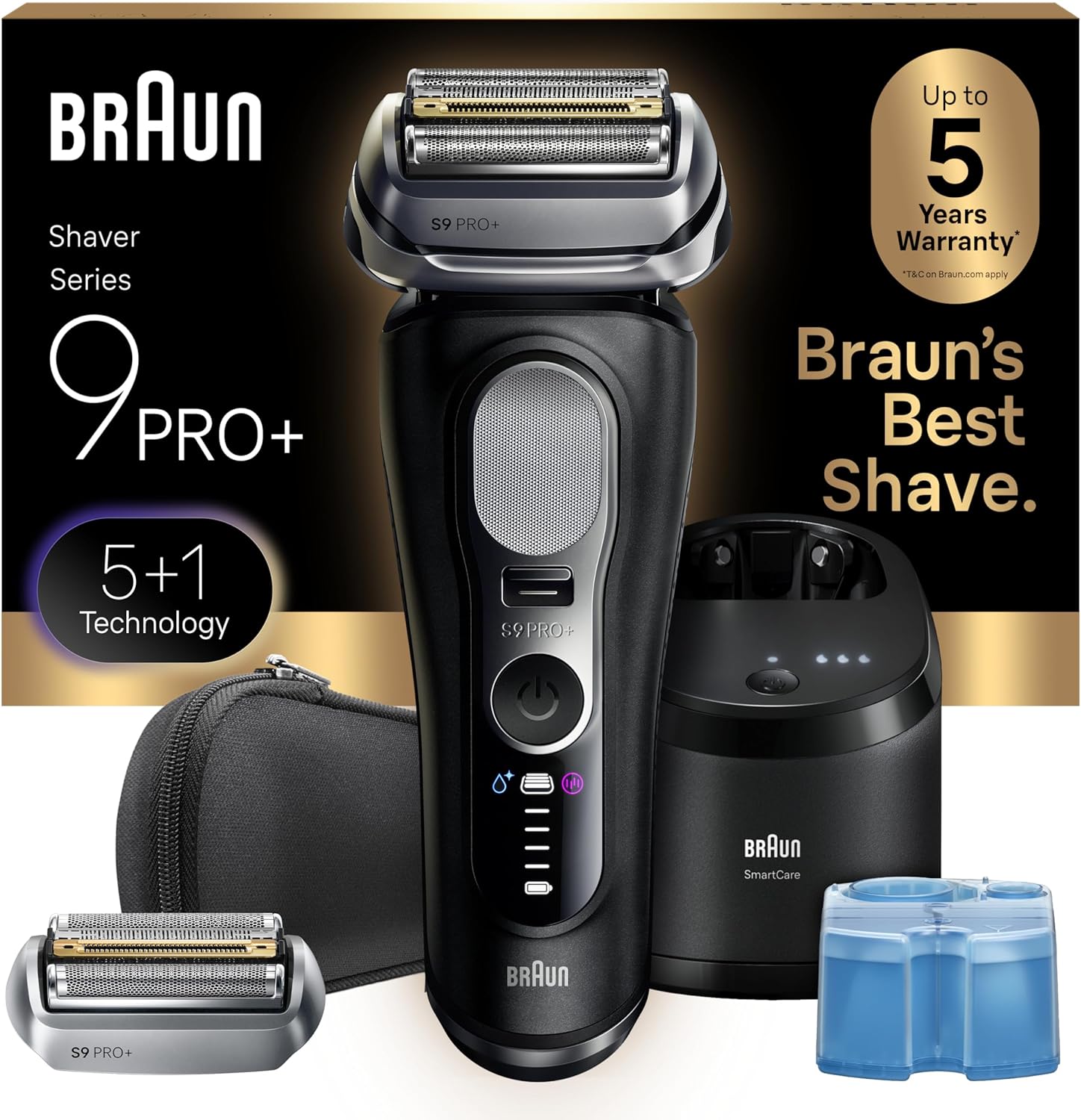 Braun Series 9 PRO+ Electric Shaver – Pro SensoAdapt – 6 in 1 SmartCare Center – Wet and Dry Razor – Model 9660CCPS – Black - Buy Online at SimraCart