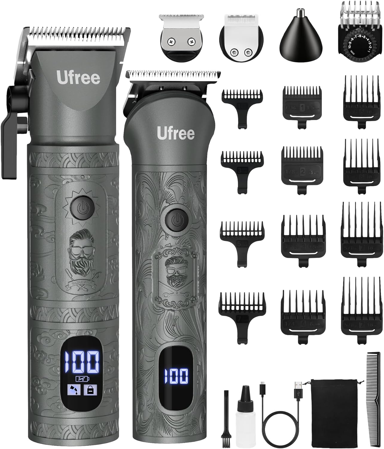Ufree Beard Trimmer for Men with Hair Clipper – Professional Hair Clippers for Men and Hair Trimmers – Cordless Electric Razor Men's Grooming Kit for Nose, Face, Ear, Body – Gifts for Men, Husband, Father - Buy Online at SimraCart