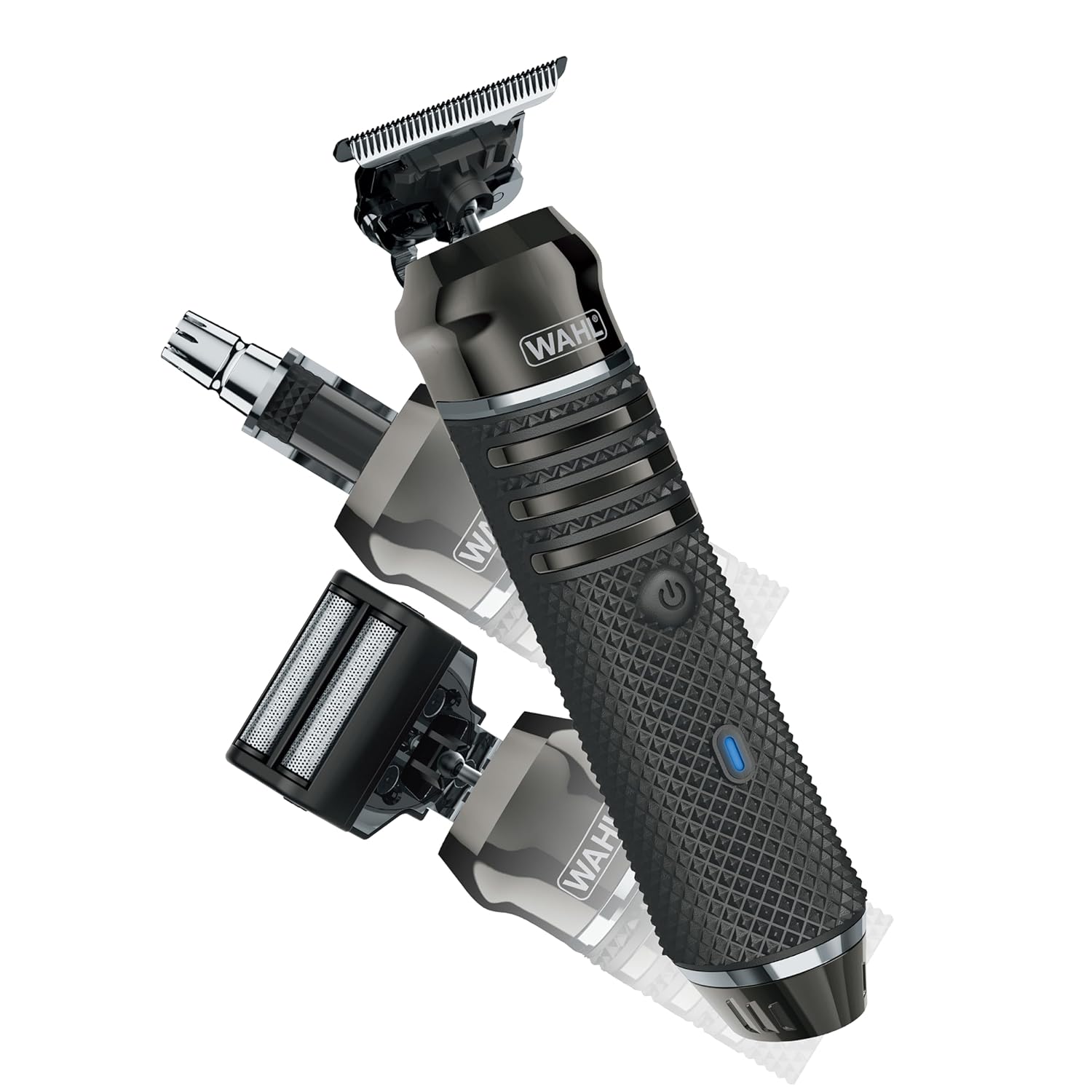 High Visibility Skeleton Style Trimmer – Lithium Ion Cordless USB Rechargeable All in One Shaving and Close Cutting Beard Trimmer for Men with Near Zero Gap Blade