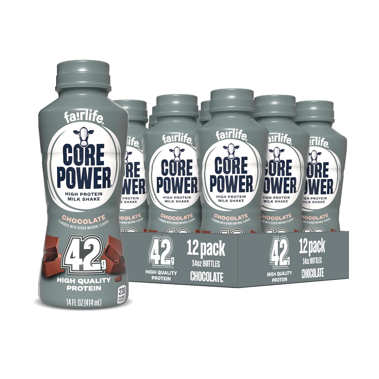 Core Power Elite High Protein Shake – Chocolate – 42g Protein per Bottle – 14oz – 12 Pack - Buy Online at SimraCart