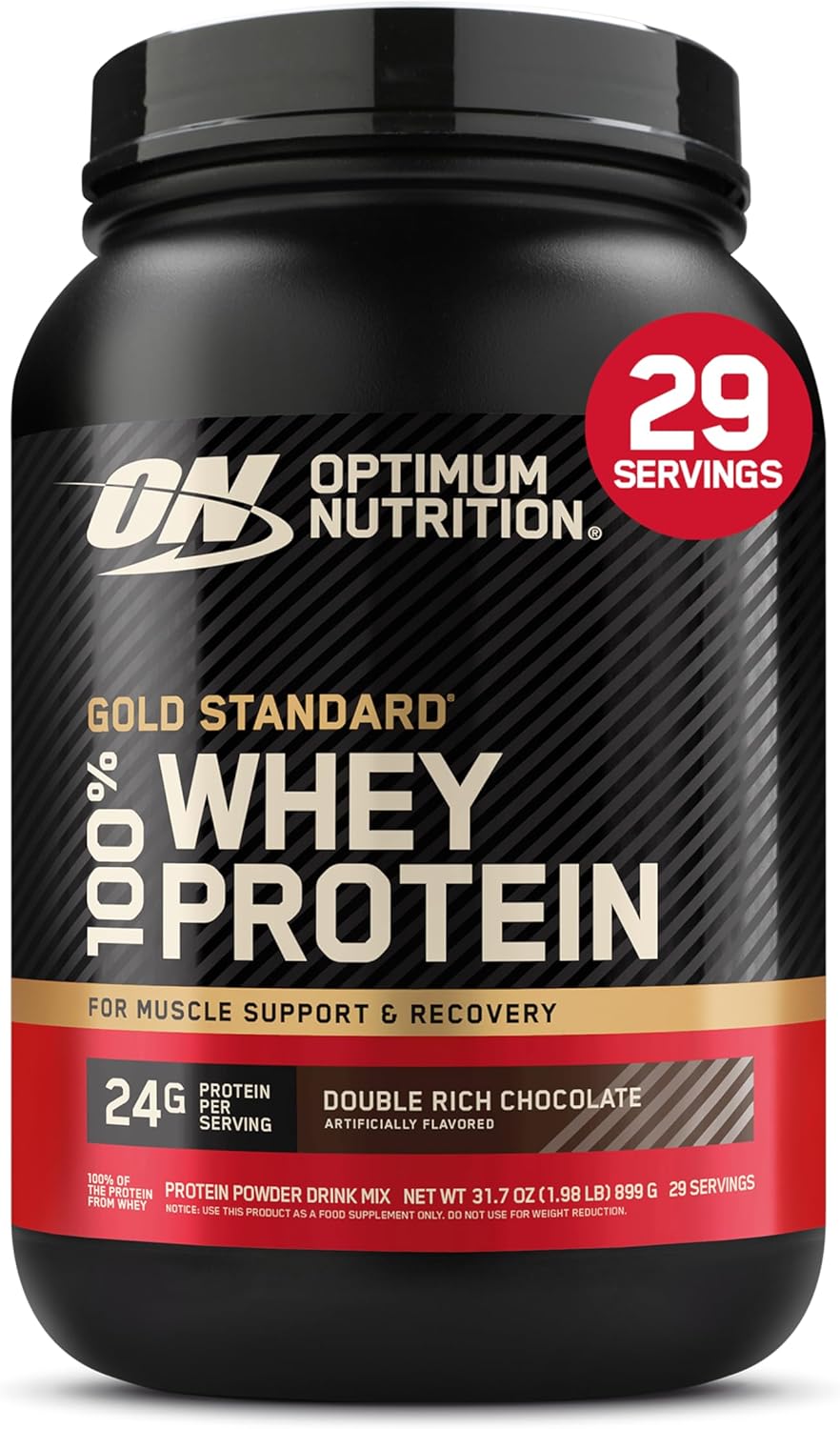 Optimum Nutrition Gold Standard 100% Whey Protein Powder – Double Rich Chocolate – 1.98 Pound (Packaging May Vary) - Buy Online at SimraCart