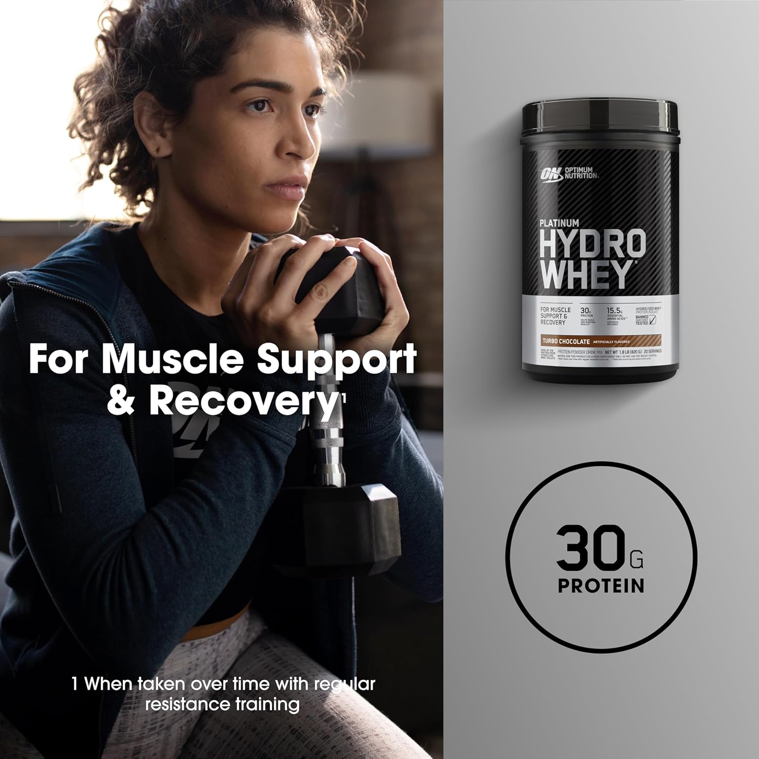 Optimum Nutrition Platinum Hydro Whey – Turbo Chocolate – 1.75 Pound - Image 3