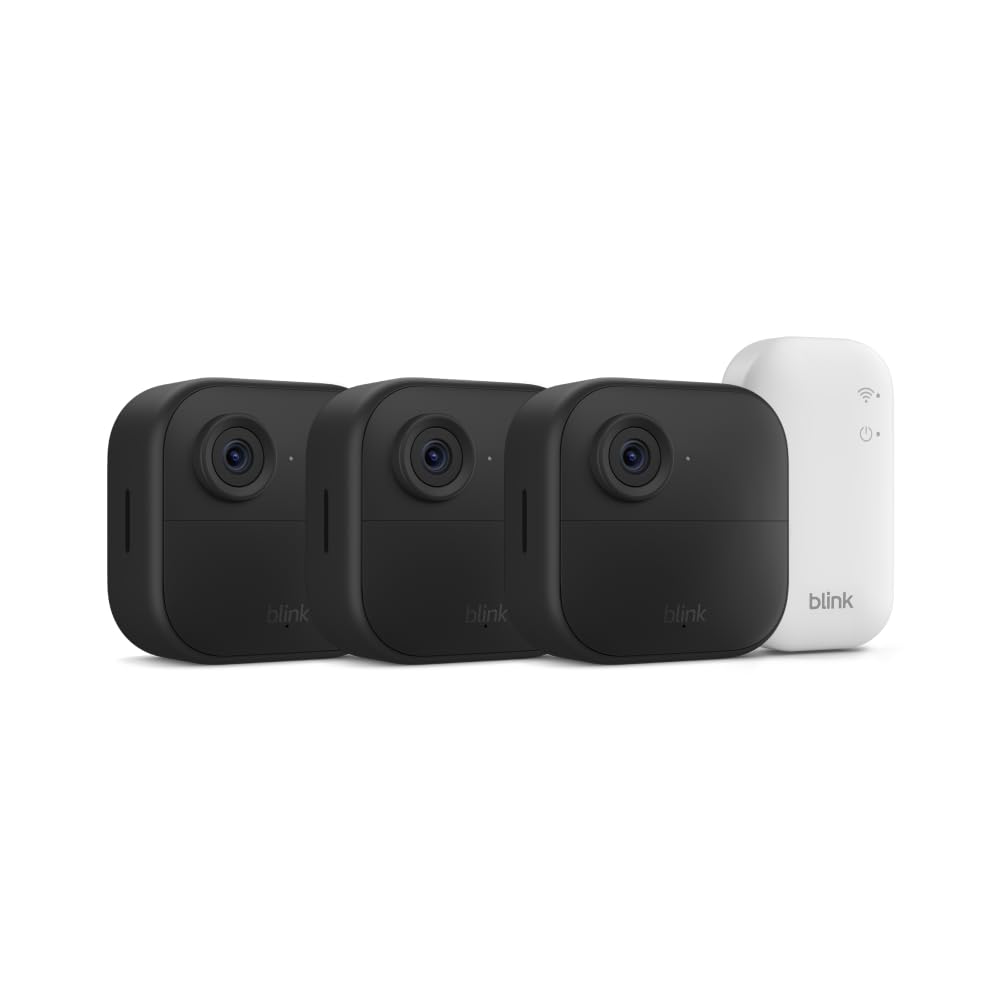 Blink Outdoor 4 – Wireless Smart Security Camera with Two Year Battery Life, 1080p HD Day and Infrared Night Live View, Two Way Talk – Sync Module Core Included – 3 Camera System - Buy Online USA | SimraCart