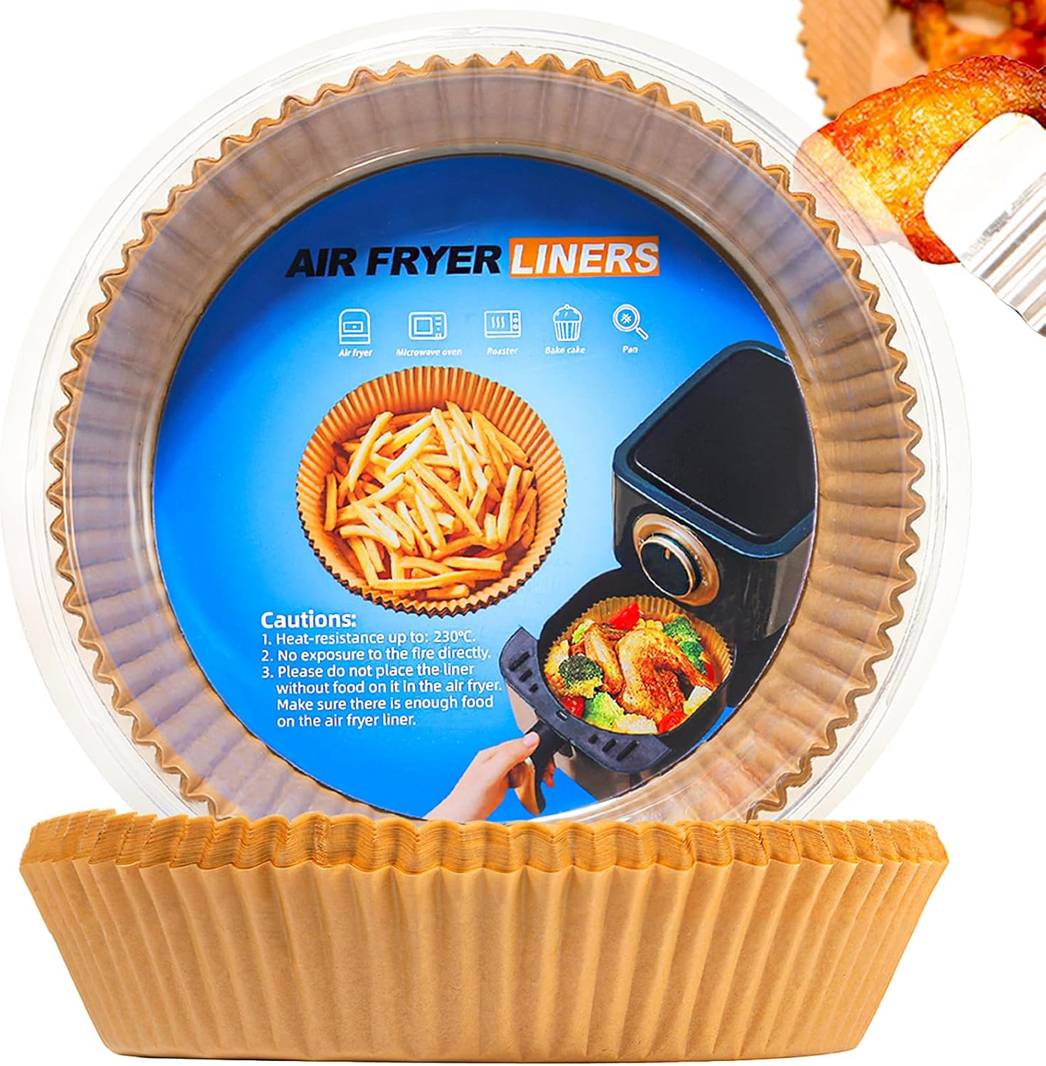 100PCS Air Fryer Disposable Paper Liners Fit 3-5QT Non-Stick Air Fryer Parchment Paper Air Frying Roasting Microwave Basket Oil-Proof Resistant Baking Parchment Paper Thick (Round, 6.5inch) - Buy Online at SimraCart
