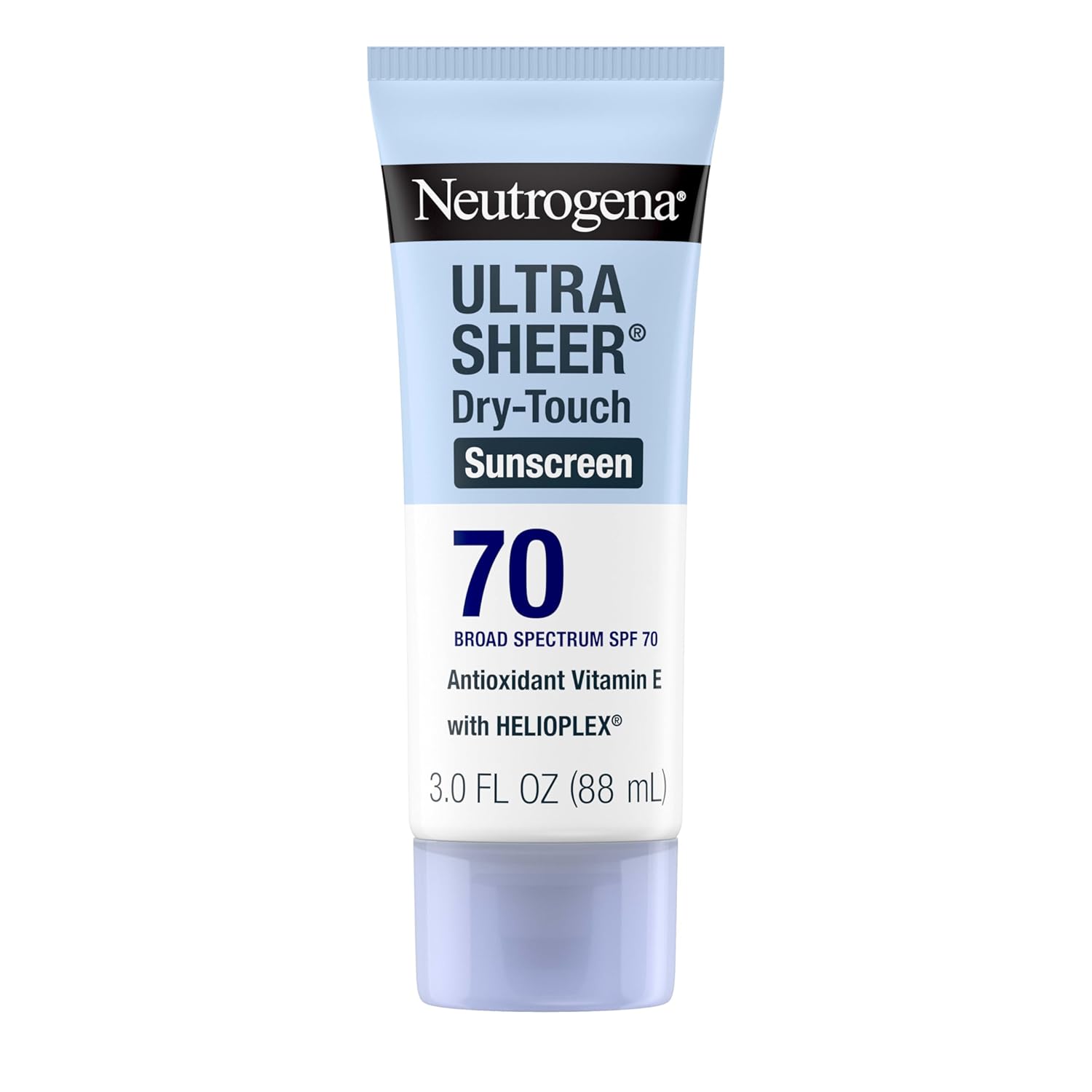 Neutrogena Ultra Sheer Dry-Touch SPF 70 | Oil-Free Sunscreen Lotion, Matte Finish, Water Resistant 80 Min, Oxybenzone-Free, Non-Comedogenic | Travel Size 3 Fl Oz - Buy Online at SimraCart