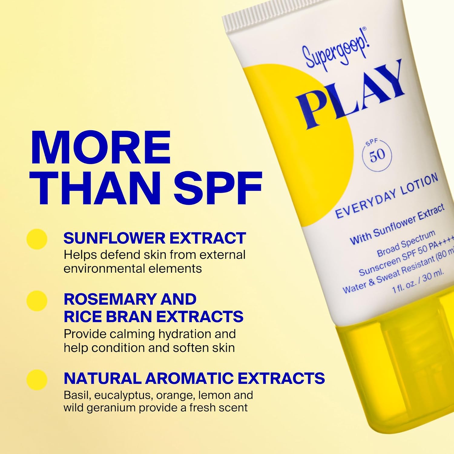 PLAY Everyday Lotion SPF 50 | Broad Spectrum Face & Body Sunscreen for Active Days | Fast Absorbing, Water & Sweat Resistant | Supergoop! - Image 4