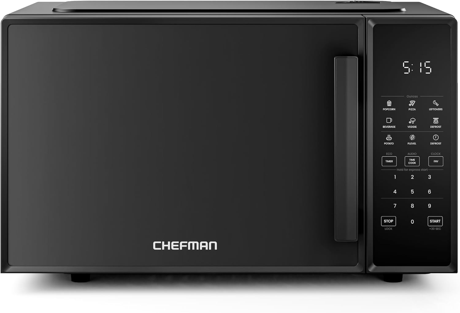 Chefman Countertop Microwave Oven 0.9 Cu. Ft., 900 Watts with 10 Power Levels, 6 Cooking Presets with One-Touch Express Cook, Eco Mode, Child Safety Lock, & Mute Button - Black - Buy Online USA | SimraCart