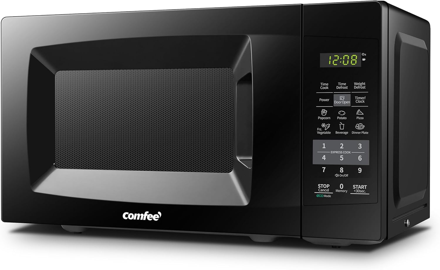 COMFEE' EM720CPL-PMB Countertop Microwave Oven with Sound On/Off, ECO Mode and Easy One-Touch Buttons, 0.7cu.ft, 700W, Black - Buy Online at SimraCart